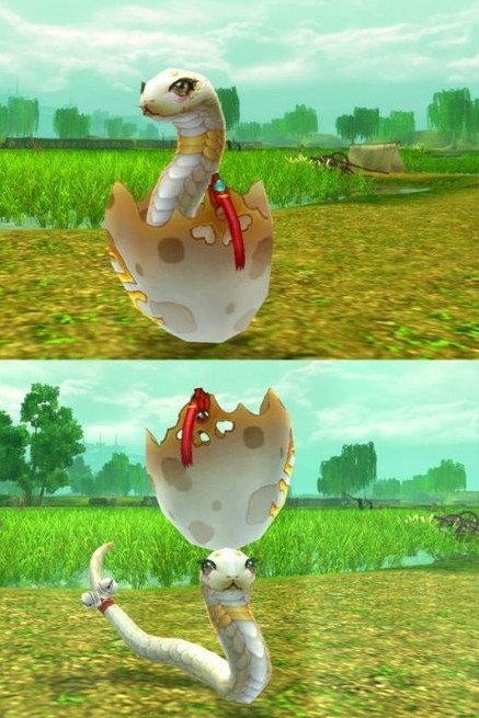 《剑网3》蛇年新宠物【蛋蛋】卖萌图秀