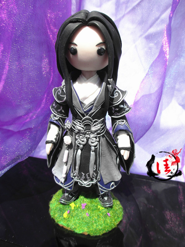 剑网3软陶作品之《破军花哥剑茗炮姐》