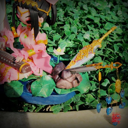 莞晴可儿手工软陶 西湖二人转的琴箫合奏