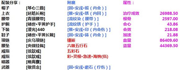 急速与治疗优先级 剑网3奶花急速平民配装