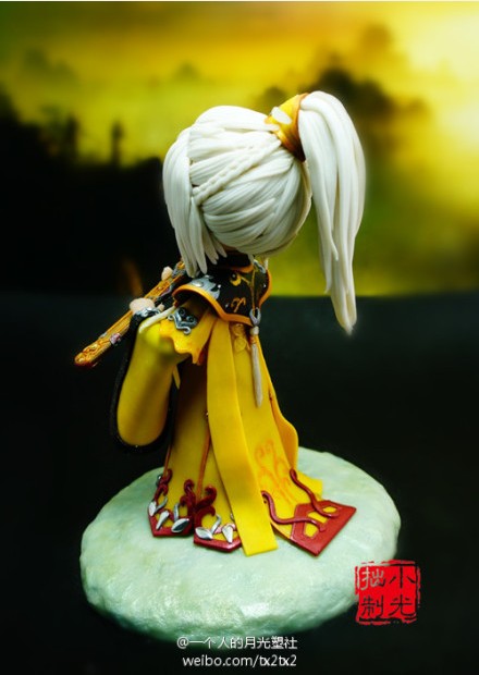 剑网3玩家原创手工软陶 萌翻全场的庄花