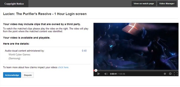 曝WCG称卢西恩动态登陆画面属自家版权