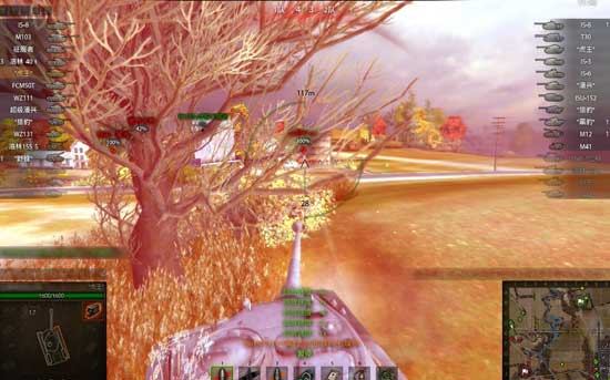 姿势摆大了没关系，履带被穿甲弹打中往往不会损伤车体。