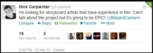 暴雪美术总监发文招募魔兽电影故事脚本设计师