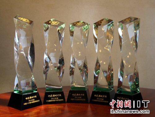 2012中国游戏十强盛典完美世界获五项大奖