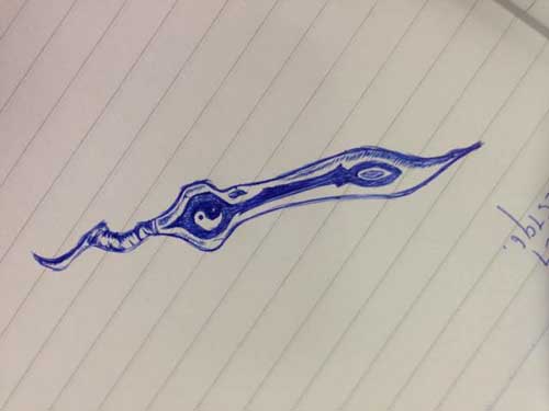 有才玩家素描梦幻西游武器图