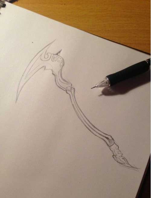 有才玩家素描梦幻西游武器图