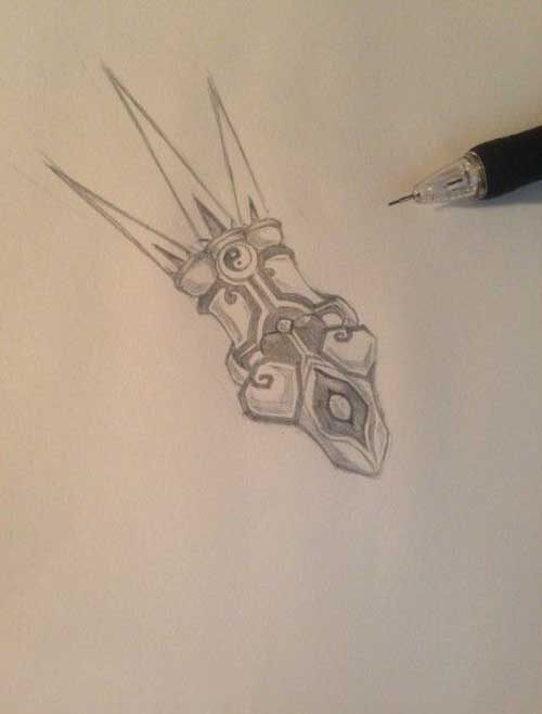 有才玩家素描梦幻西游武器图