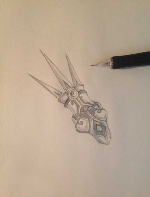 有才玩家素描梦幻西游武器图