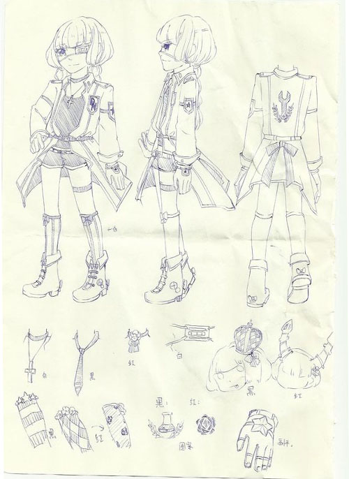 同人原画 龙之谷服装设计玩家手绘美图稿