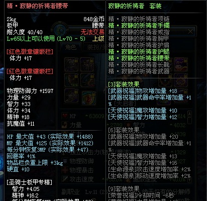 圣骑士寂静9件套与混搭9件套效果对比