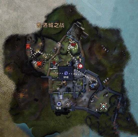 凯洛城之战地图
