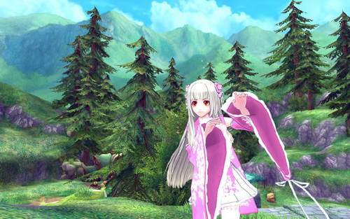 可爱粉色巫女 一起来翩翩起舞