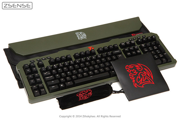 tt meka gunit battle 10 Tt斗龙拓荒者MEKA G Unit军绿色机械键盘评测