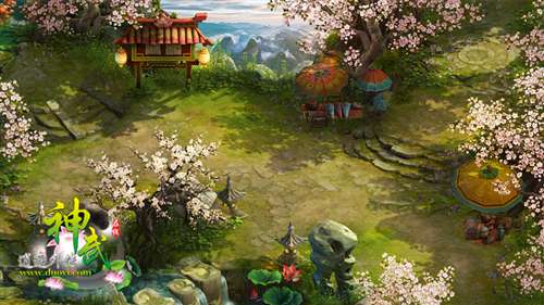 《神武》新场景“子母河畔”一角