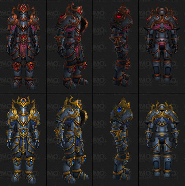 魔兽世界6.0：专业技能制作护甲套装模型预览