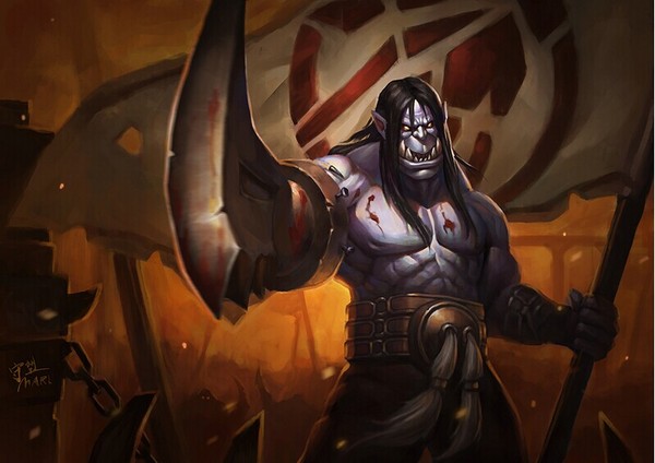 魔兽世界玩家画作：战火！酋长卡加斯▪刃拳