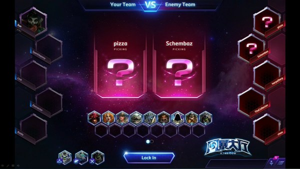 敌方开始选择英雄，数量为两个