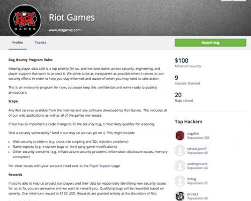 拳头大手笔 将要设立BUG反馈奖励机制