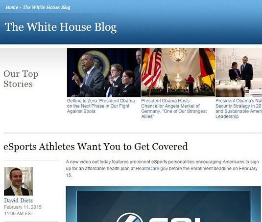 美国白宫官网发文:感谢电竞产业支持