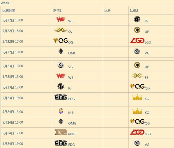 LPL夏季赛揭幕战WE对IG 疑似赛程曝光