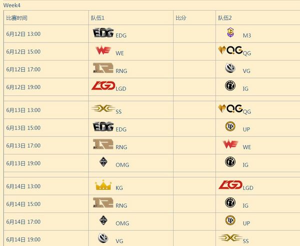LPL夏季赛揭幕战WE对IG 疑似赛程曝光