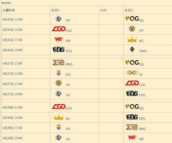 LPL夏季赛揭幕战WE对IG 疑似赛程曝光