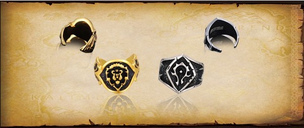 联盟与部落!魔兽世界阵营主题戒指发售