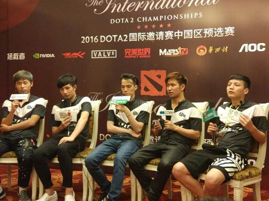 VG.R战队获得TI6邀请赛中国区出线名额赛后采访