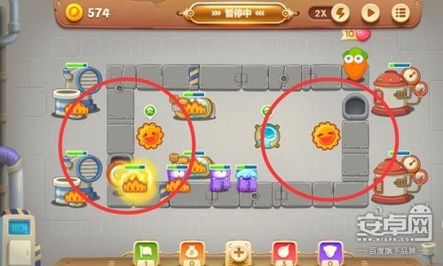 保卫萝卜3工厂地图第13关金萝卜攻略