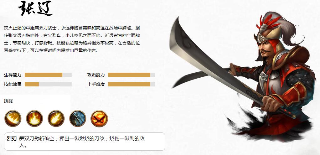 极无双张辽武将详解 天赋及将星技能加点推荐