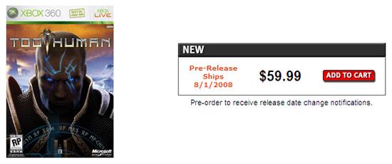 《Too Human》继续延期