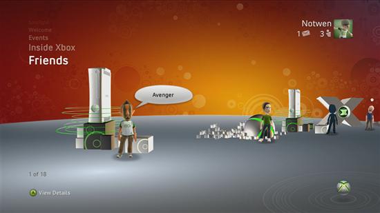 Xbox Live新版主题及好友频道