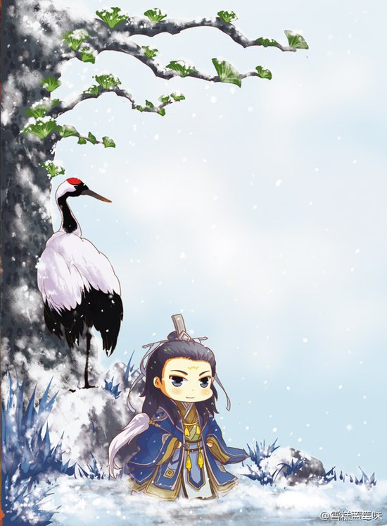 《古剑2》清和同人图——秋赏红枫冬会初雪