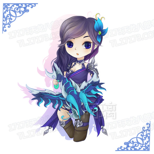 天龙八部Q版唐门门派专属时装手绘 