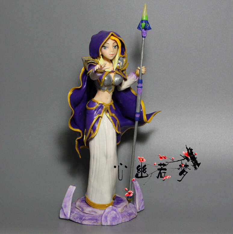 魔兽世界玩家手工：女神吉安娜精美软陶作品