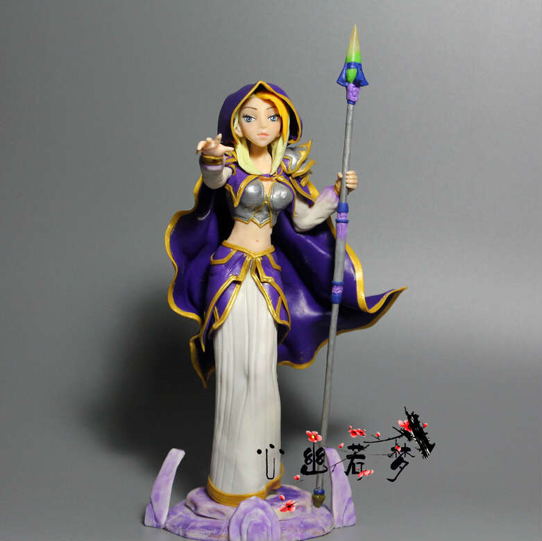 魔兽世界玩家手工：女神吉安娜精美软陶作品