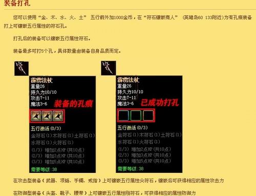 传世群英传装备打孔