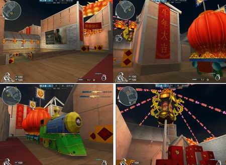 官方不失时机的推出了新版新图"新年街区"——这是一款极具新年气氛的