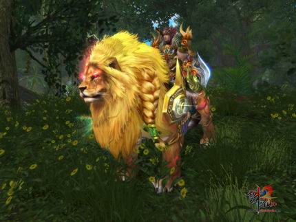 《诛仙2》全新坐骑"金毛狮王"不仅完美再现了雄狮的威武与雄壮,还可以