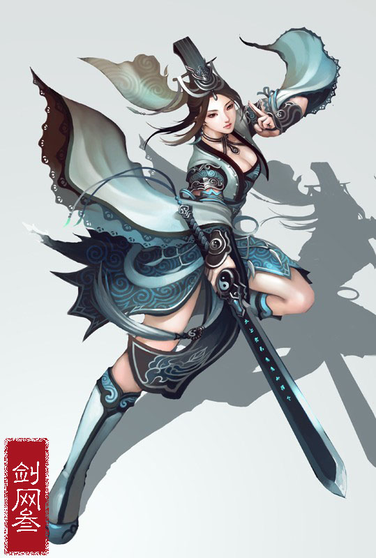 手绘作品：剑三女纯阳女万花各一枚_剑网3_17173剑网3官网合作专区_