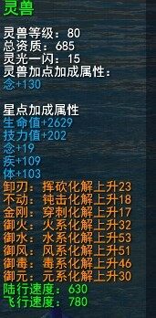 凶残的太阴模具 灵兽极品灵化属性展示