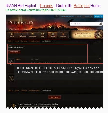 暗黑3爆现金拍卖BUG？起标价直购商品