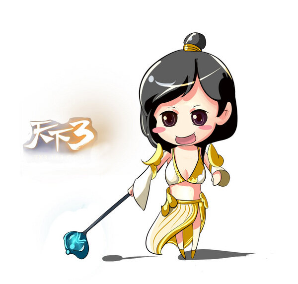 主打萌系风格 玩家手绘天下3云麓妹纸