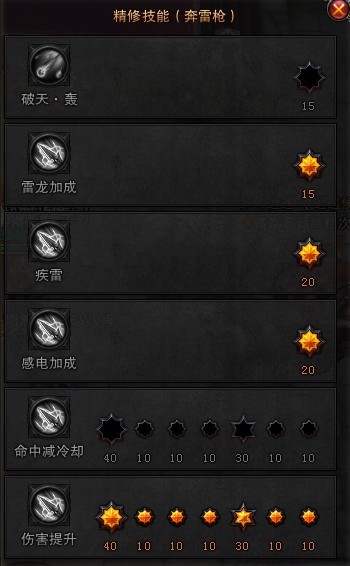 奔雷枪技能精修