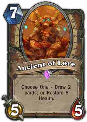 炉石传说新卡-知识古树（Ancient of Lore）