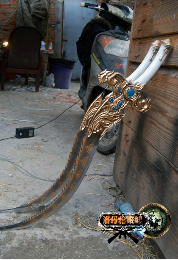 手工达人作品剑3明教弯刀武器实物版