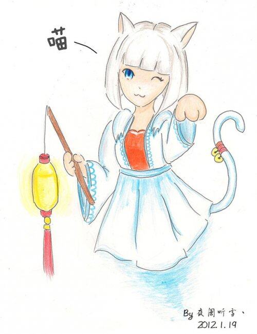玩家手绘超逼真六变引魂猫