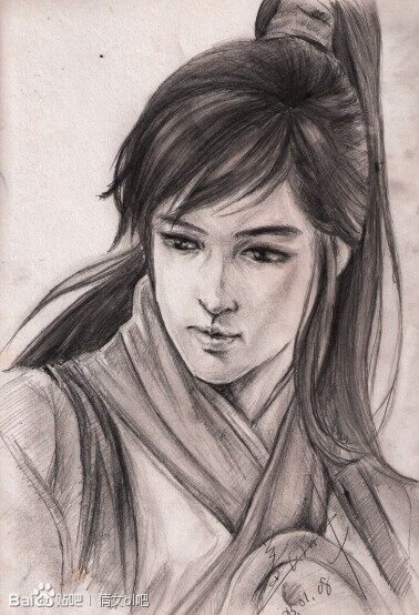 倩女幽魂角色精美铅笔手绘