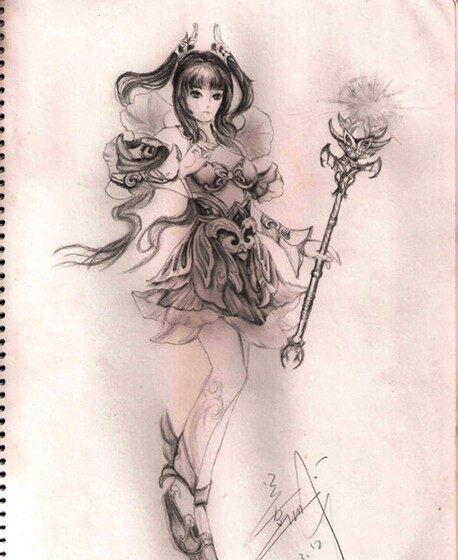 倩女幽魂角色精美铅笔手绘
